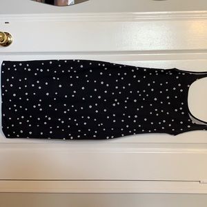 Zara black and white bodycon dress